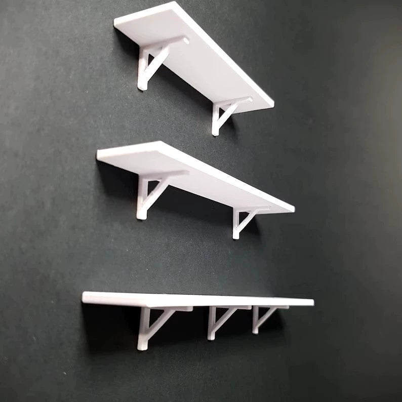 Estante de pared para casa de muñecas a escala 1:12, muebles en miniatura
