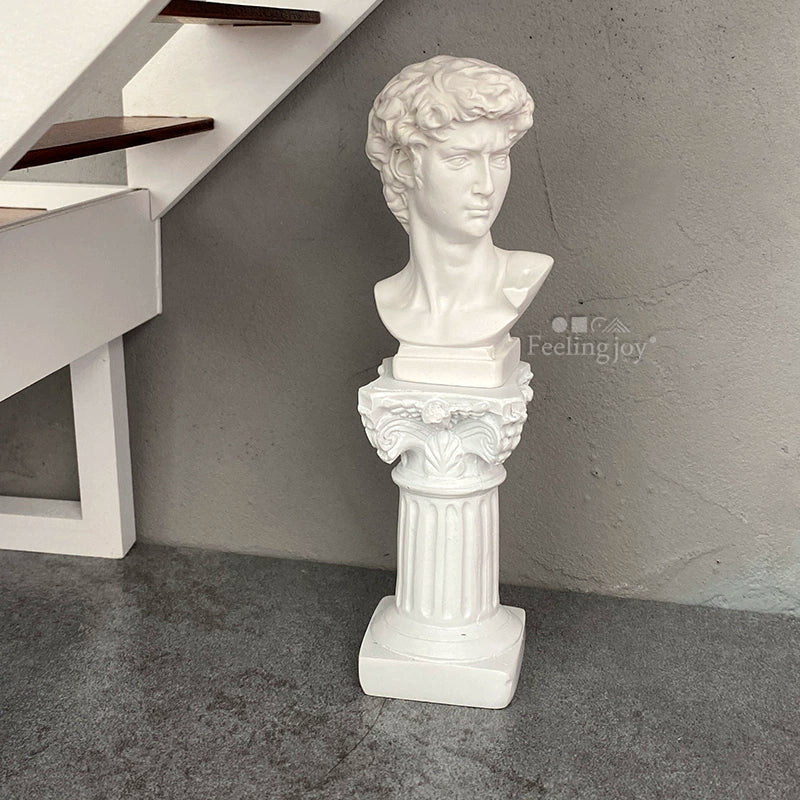 Statue miniature David en résine pour maison de poupée, échelle 1:6, figurine BJD Ob11, accessoire de scène