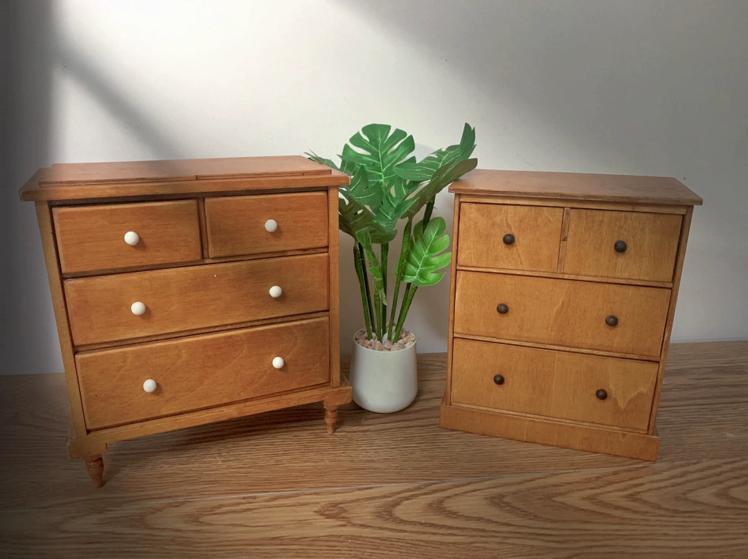 1:6 Scale 1:12 Scale Wooden Cabinet Sideboard Dresser Miniature Dollhouse Furniture Japanese Style