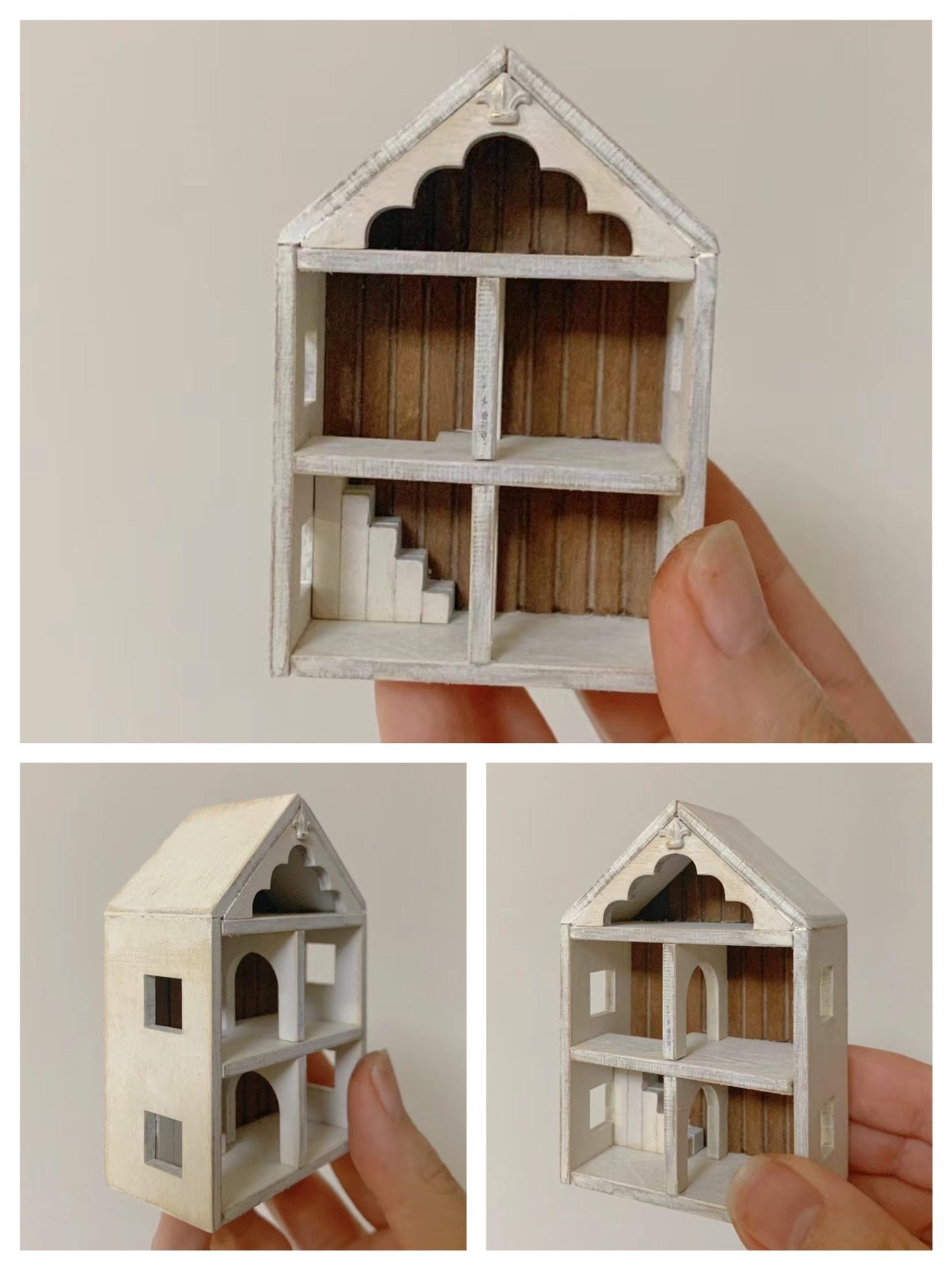 1:12 Scale Miniature French Style Vintage Distressed Sideboard Cabinet Dollhouse Furniture