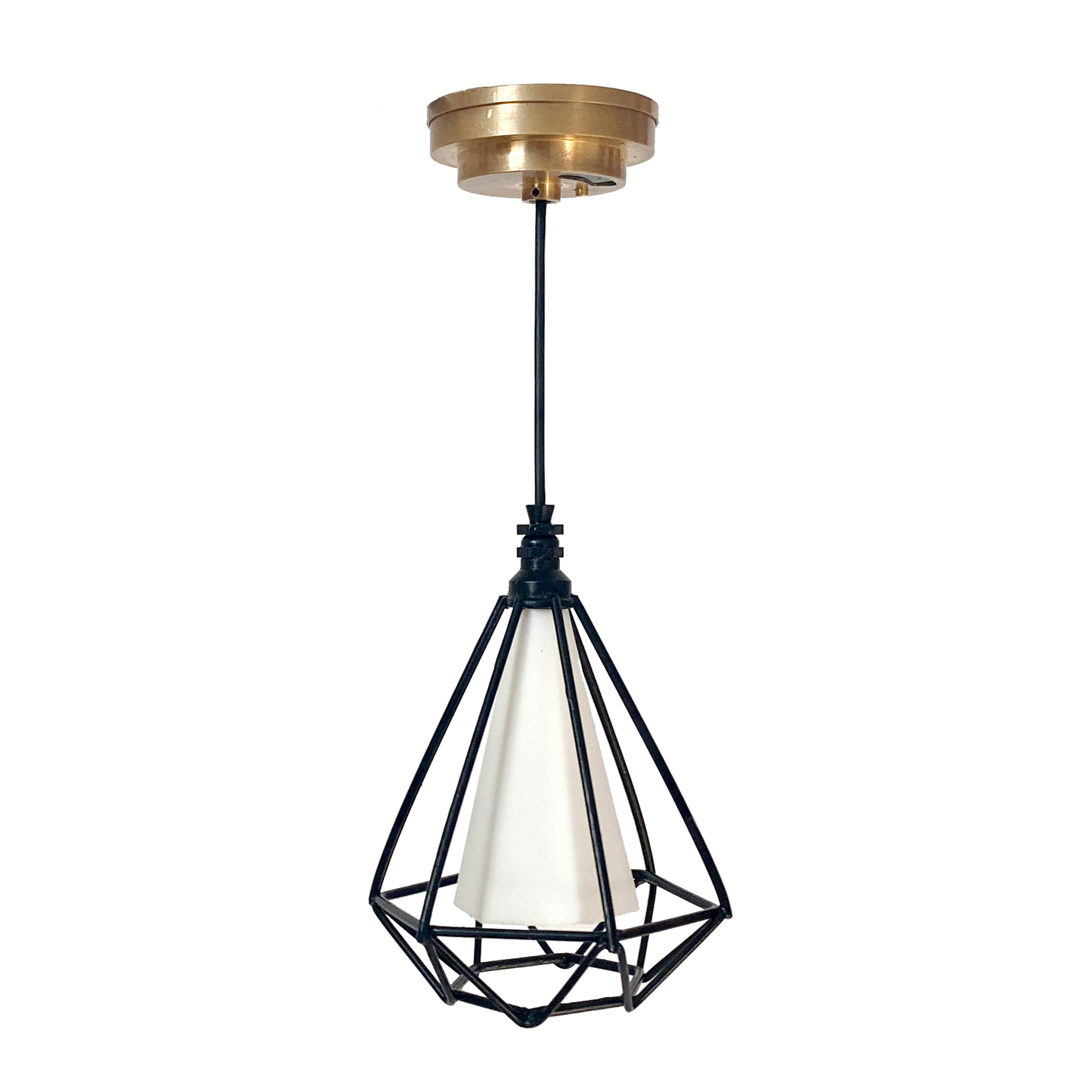 Lampe suspendue miniature pour maison de poupée BJD, échelle 1:6, accessoire de scène Blythe, style industriel nordique, avec chargeur mobile, cadre noir et blanc