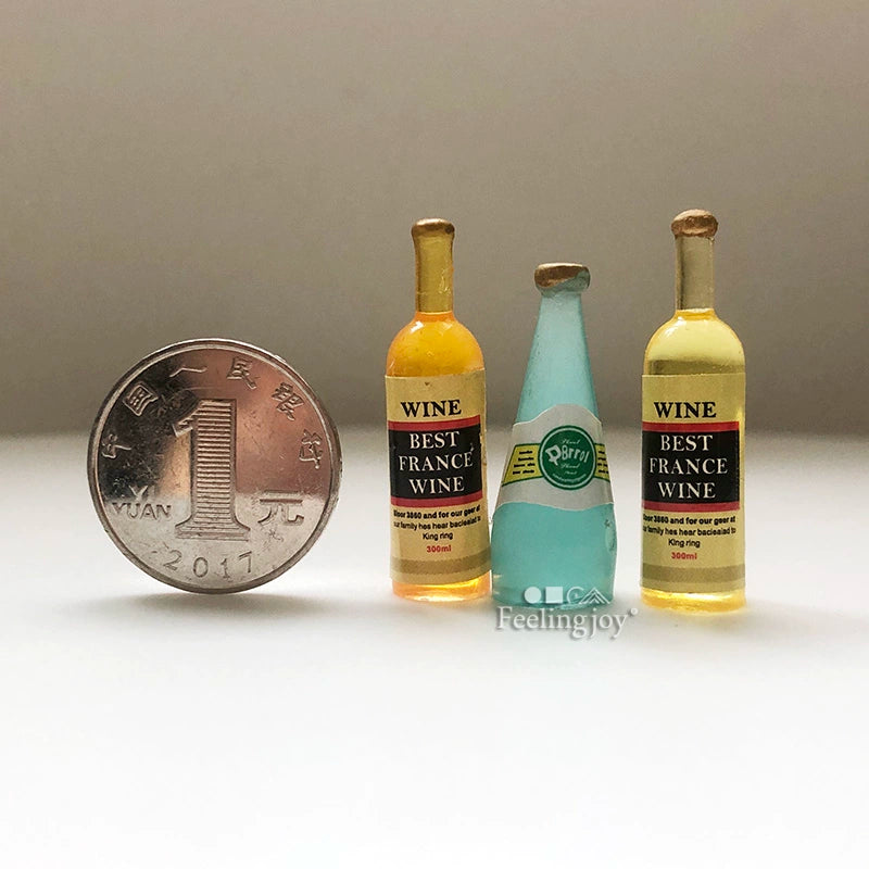 1:12 Scale Miniature Dollhouse Furniture Accessories Simulation Fruit Wine Model Toy Props