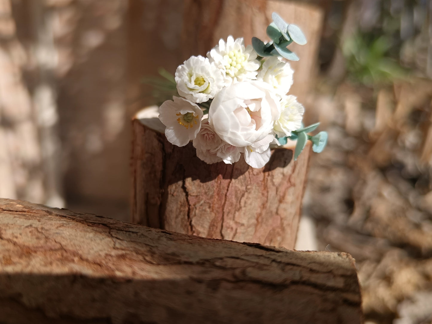 1:6 Scale Miniature Clay Flower Bouquet BJD Doll Accessory Blythe Doll Display