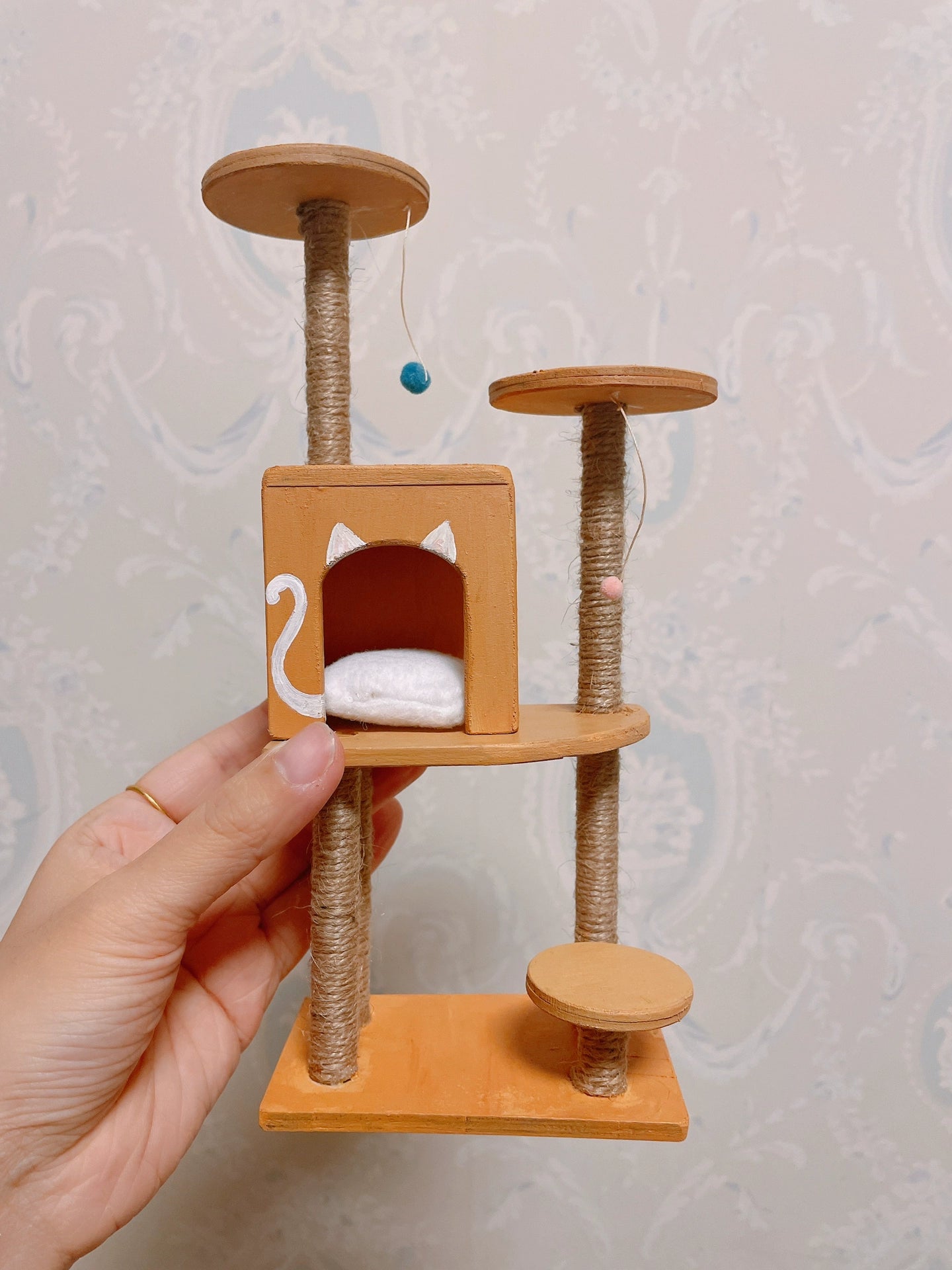 Ensemble de meubles miniatures pour maison de poupée, échelle 1:6, pour salle de jeux pour animaux de compagnie