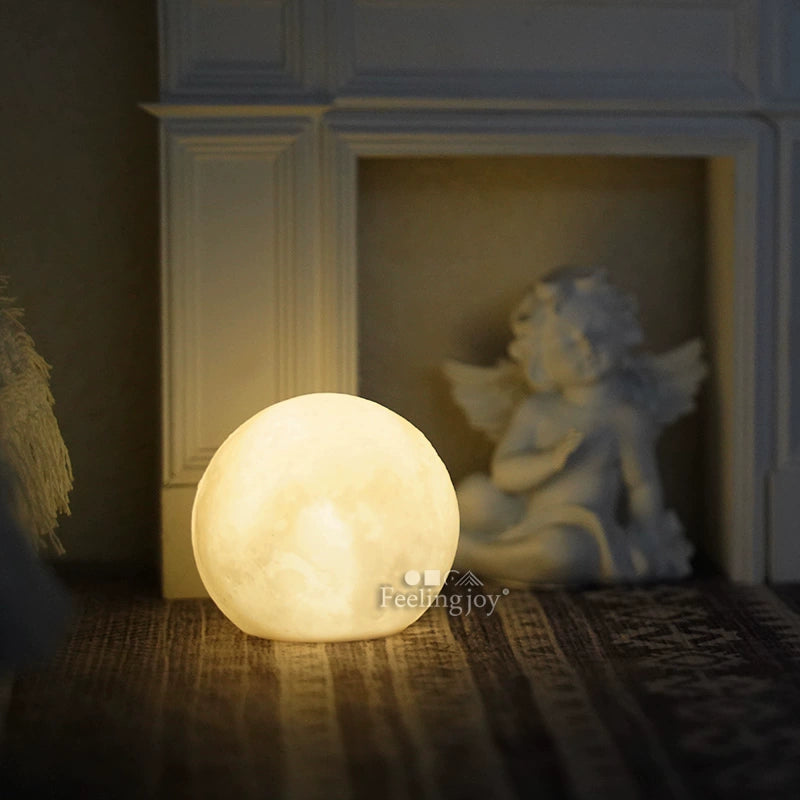 1:12 Scale Miniature Dollhouse Furniture Moon Chair Bed Stool With Lunar Lamp For BJD GSC Ob11 Doll Accessories