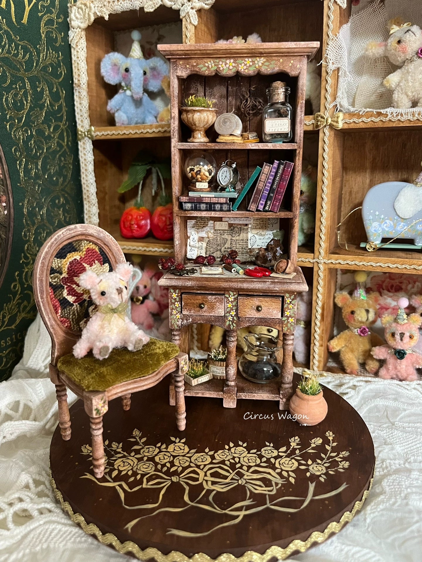 1:12 Scale Miniature Gardening Study Desk Miniature Dollhouse Furniture