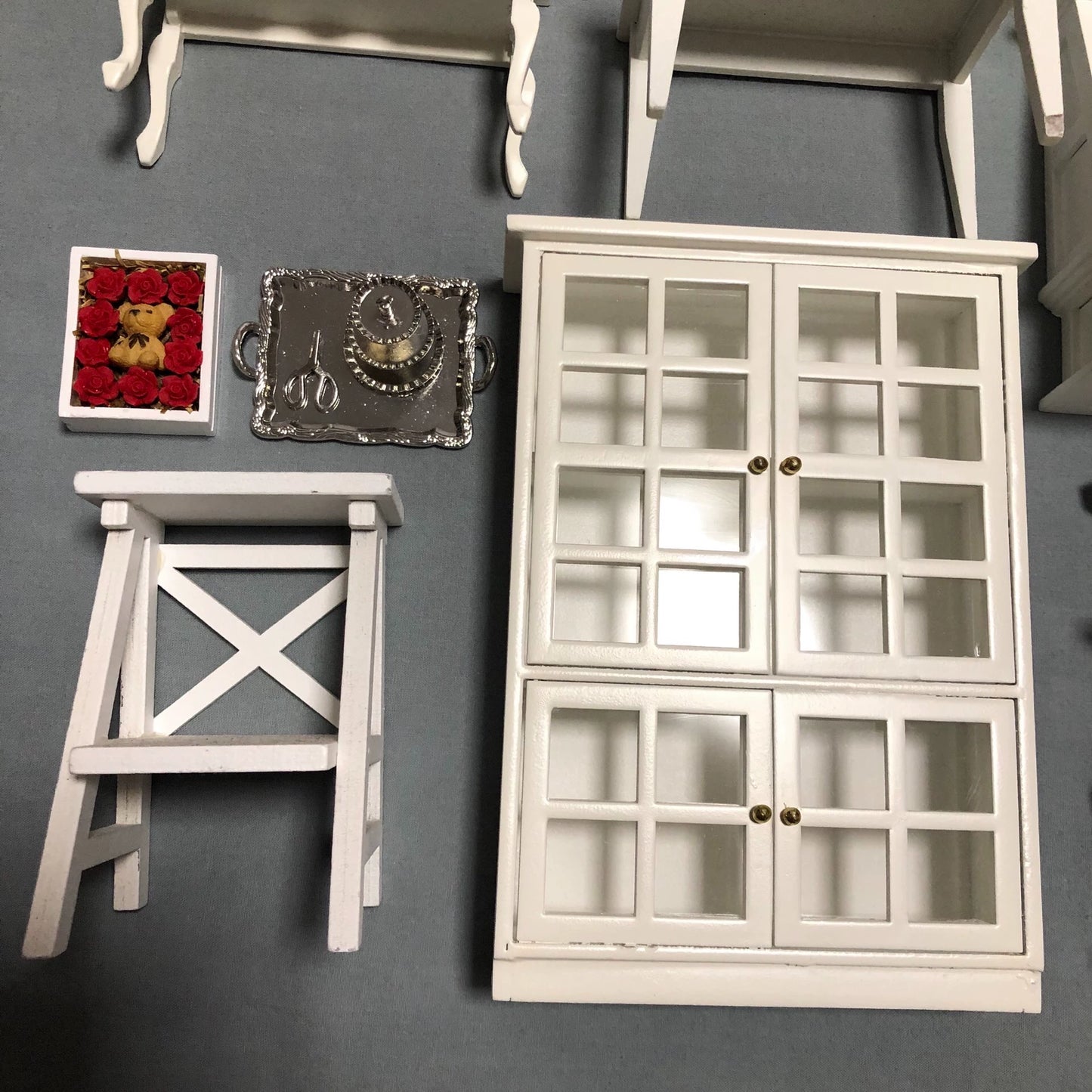 1:12 Scale White Dream Princess Dollhouse Miniature Furniture Set For Ob11 Dolls