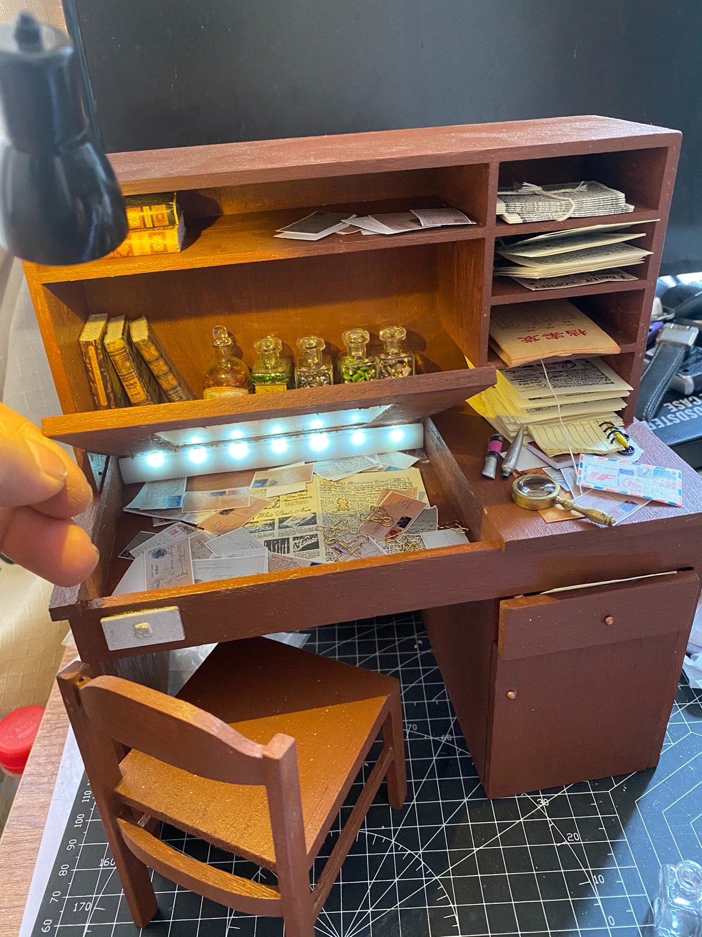 1:6 Scale Miniature Furniture Set With Lights For Blythe BJD Dollhouse Living Room Scene