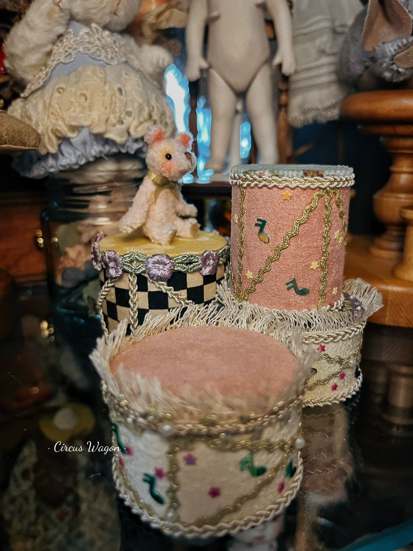 1:12 Scale Miniature Circus Stage Display Base Dollhouse Accessory