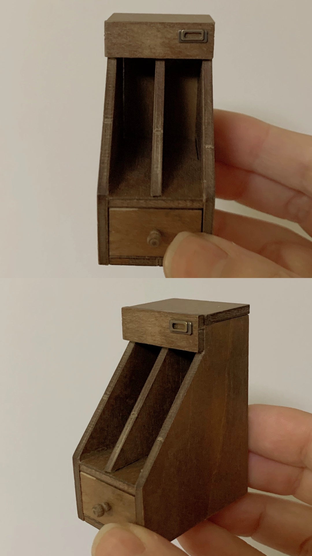 Meuble de rangement mural en bois à l'échelle 1:6 pour maison de poupée Blythe