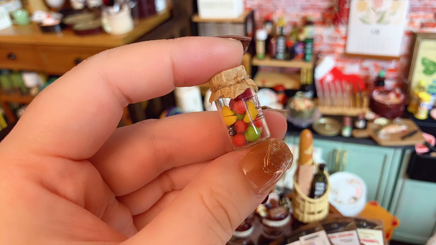 1:12 Scale Miniature Fruit Jars Set Miniature Dollhouse Accessories