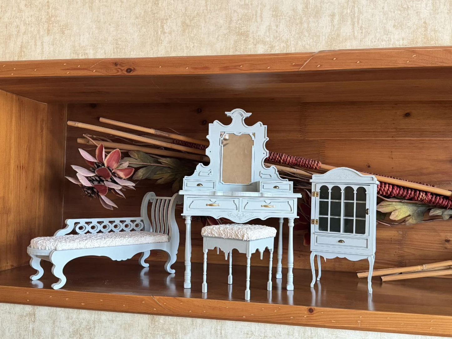 1:12 Scale Vintage Manor Furniture Miniature Dollhouse Set Handmade
