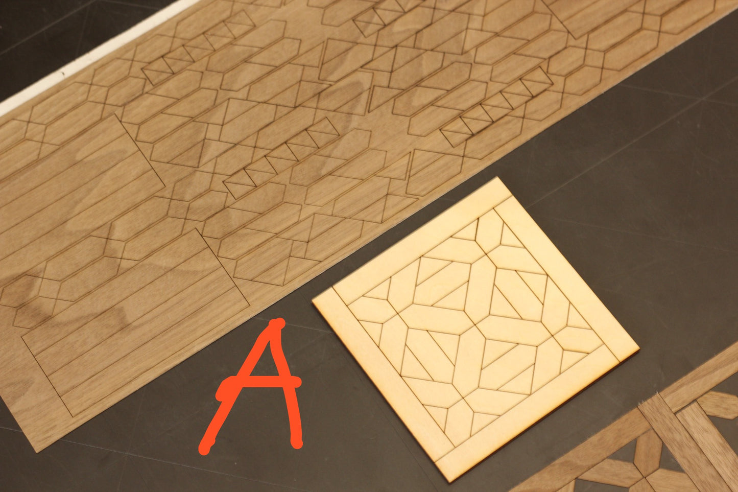 Kit de materiales para suelo de parquet para casa de muñecas