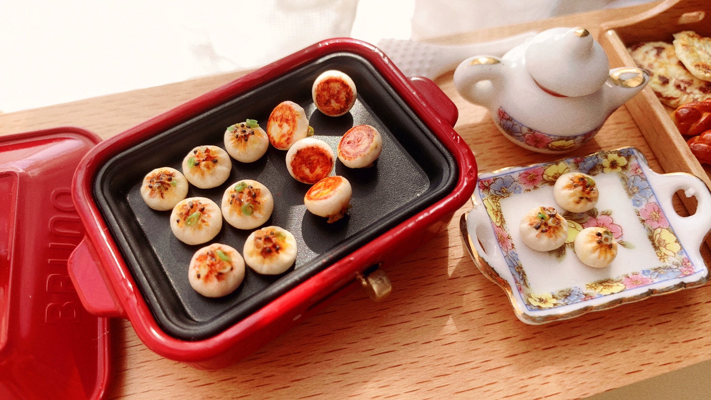 1:12 Scale Miniature Steamed Bun Kitchen Food Miniature Dollhouse Accessory