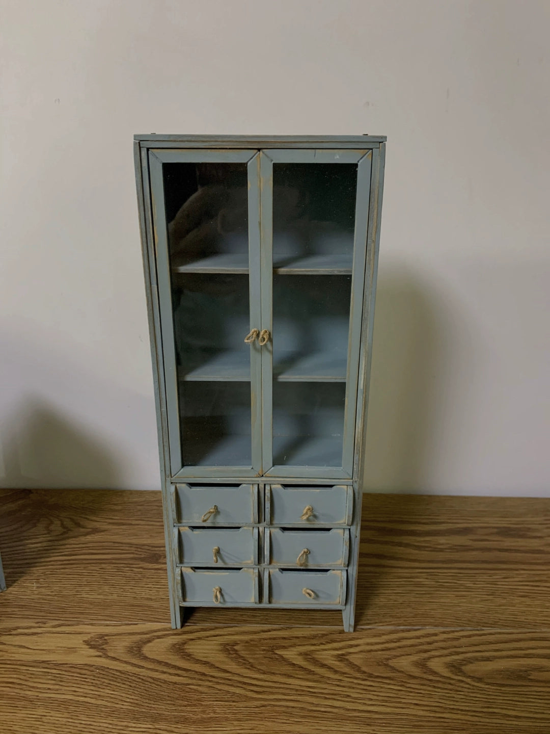 1:6 Scale Vintage Distressed Wooden Cabinet Bookshelf Sideboard Miniature Dollhouse Furniture