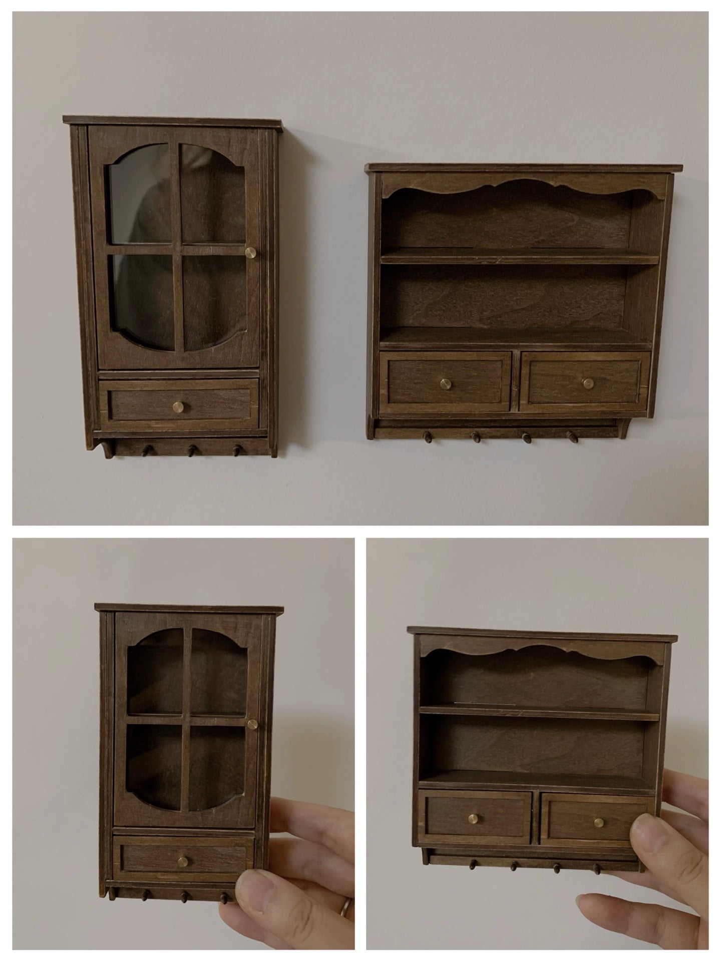 1:6 Scale Miniature Wooden Cabinet Dollhouse Furniture For Blythe Dolls