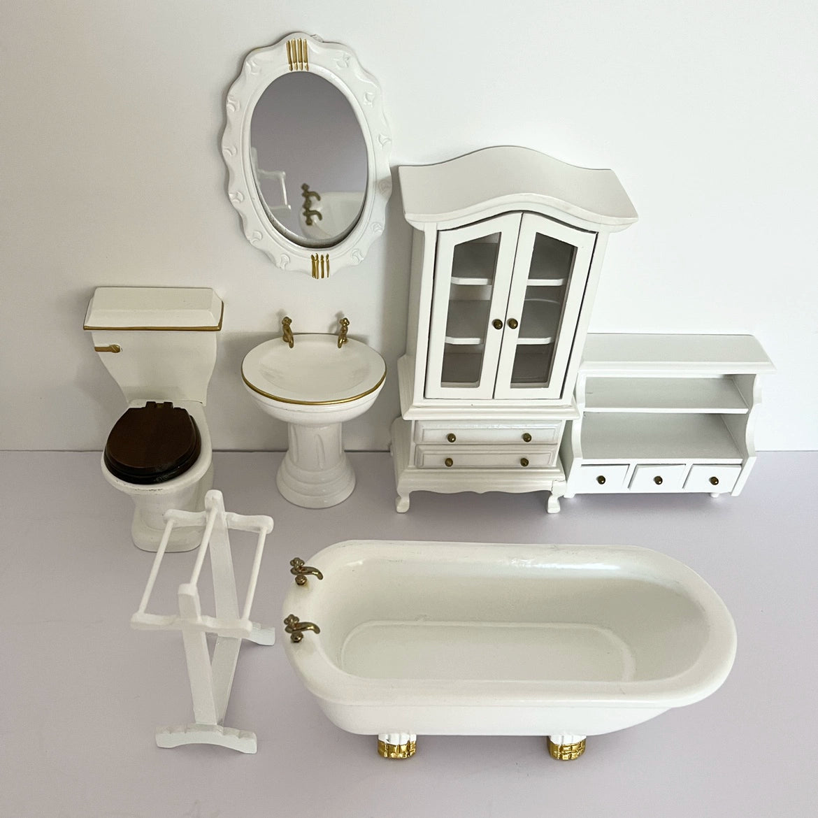 Conjunto de muebles de casa de muñecas en miniatura a escala 1:12 para figuras de acción BJD GSC OB11 y exhibición de modelos