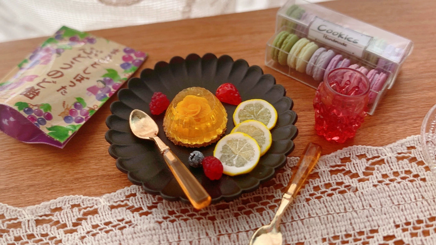 1:12 Scale Miniature Starry Pudding Dollhouse Accessory 4 Colors Optional Display Props For Dolls