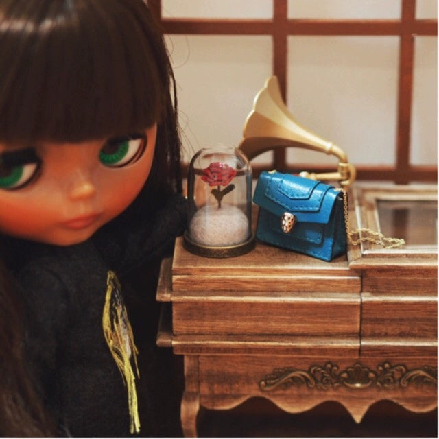 1:6 Scale Wooden Display Cabinet Miniature Dollhouse Furniture For BJD Blythe Dolls