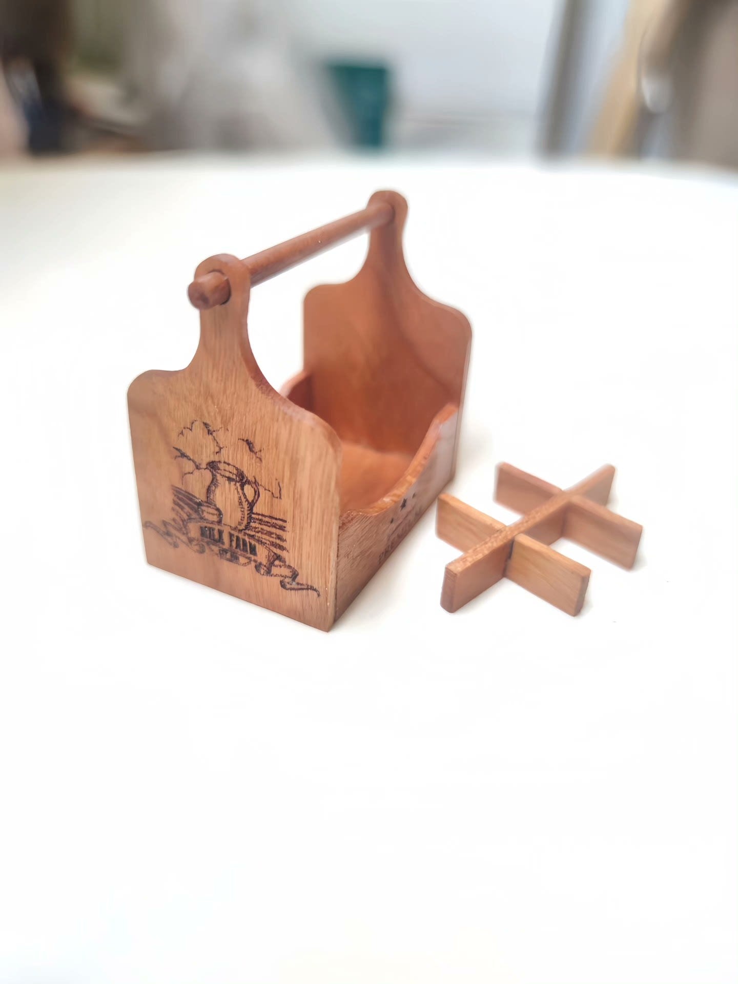 Panier de rangement miniature pour bouteilles de lait à l'échelle 1:12, accessoire pour maison de poupée