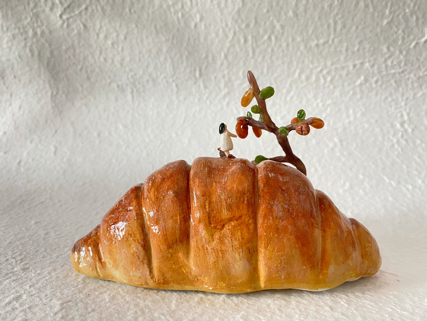 1:12 Scale Miniature Bread House Night Light With Stone Clay Decoration