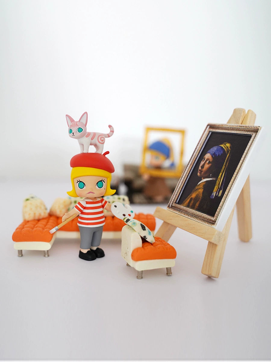 Conjunto de muebles de sala de estar para casa de muñecas en miniatura a escala 1:12, decoración de sofá para exhibición de figuras Nendoroid