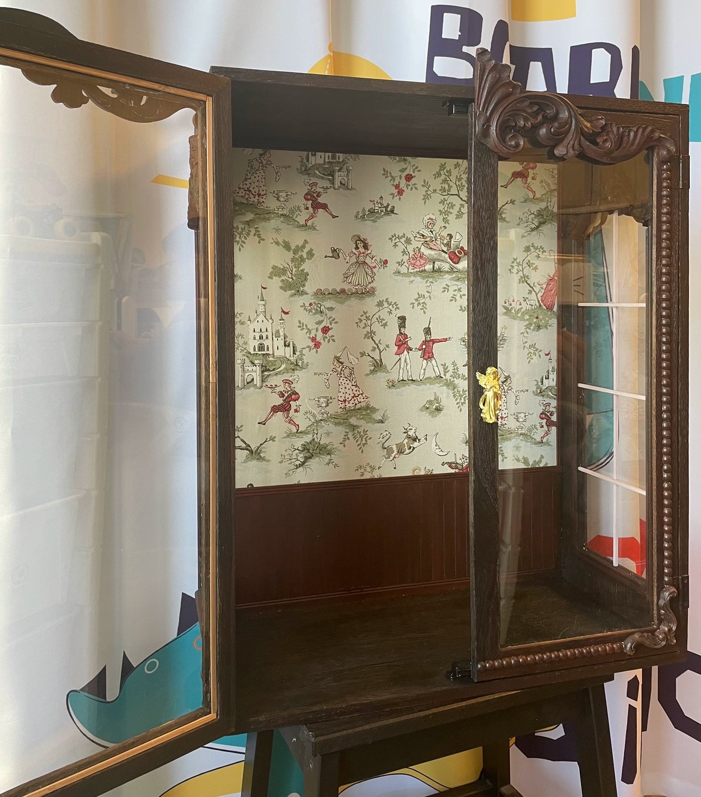 Vitrine de maison de poupée échelle 1:6 pour poupées Blythe BJD, meubles miniatures, armoire en bois personnalisée