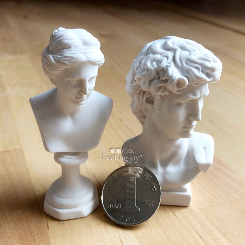 Statue miniature David en résine pour maison de poupée, échelle 1:6, figurine BJD Ob11, accessoire de scène