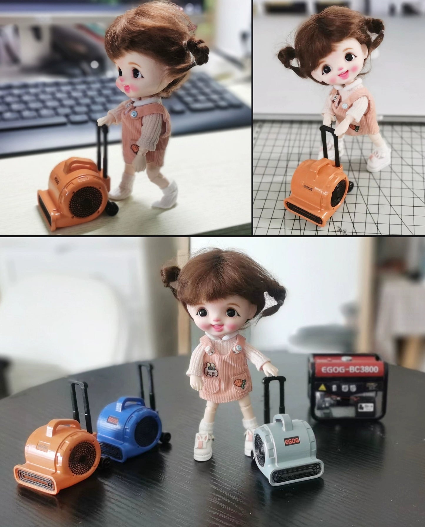 1:12 Scale Miniature Blower Floor Dryer Model For Dollhouse Blythe Furniture