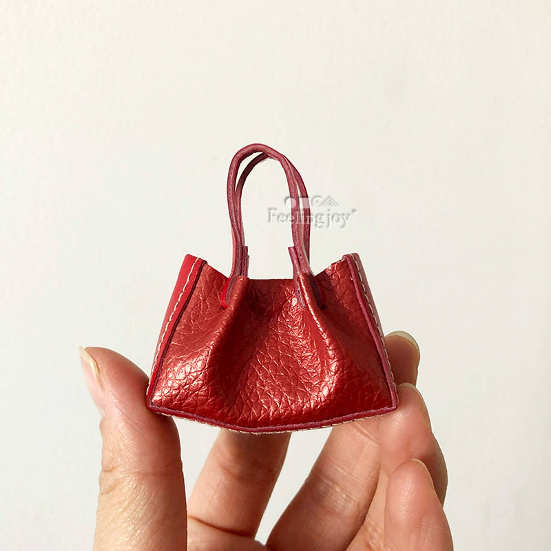 Sac à main miniature en cuir à l'échelle 1:6 pour poupées BJD Blythe, accessoires de mode