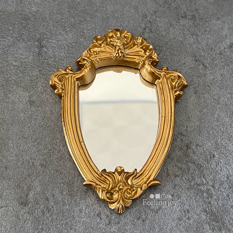 Accessoires miniatures pour maison de poupée Blythe, échelle 1:6, miroir de courtoisie de style européen, cadre photo décoratif