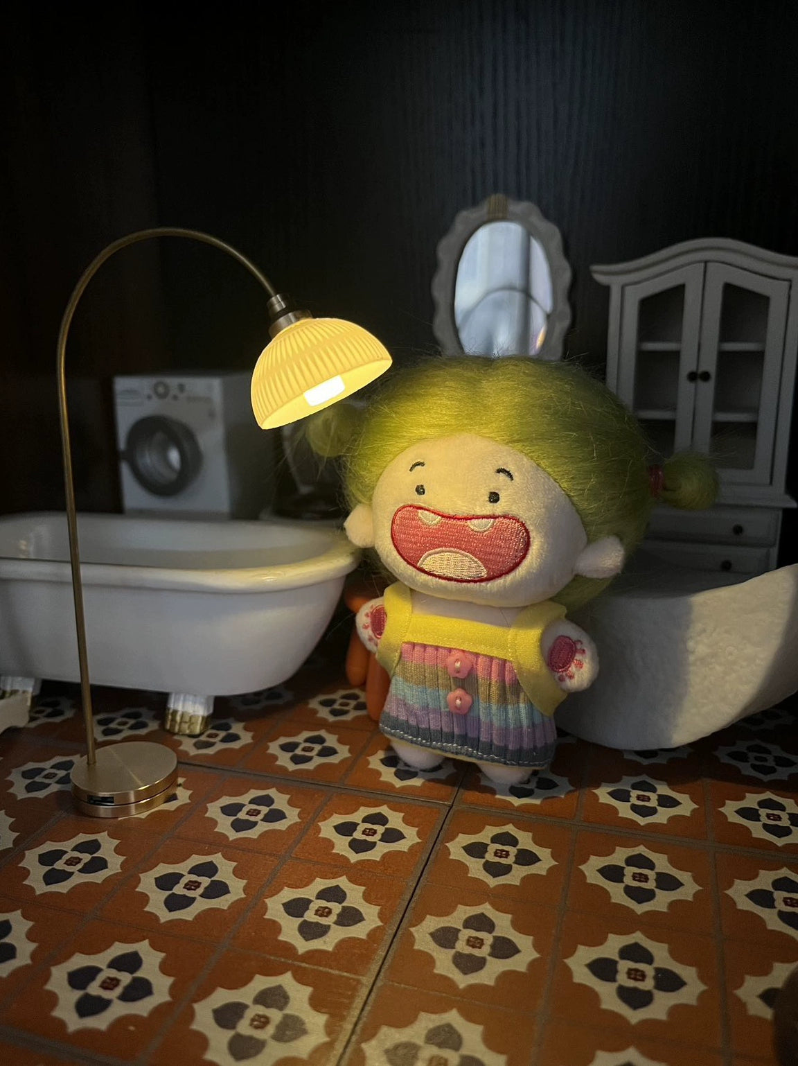 1:12 Scale Miniature Dollhouse Lighting Collection For Ob11 Gsc 10cm Plush Doll Blind Box Bjd Props Magnetic Miniature Furniture