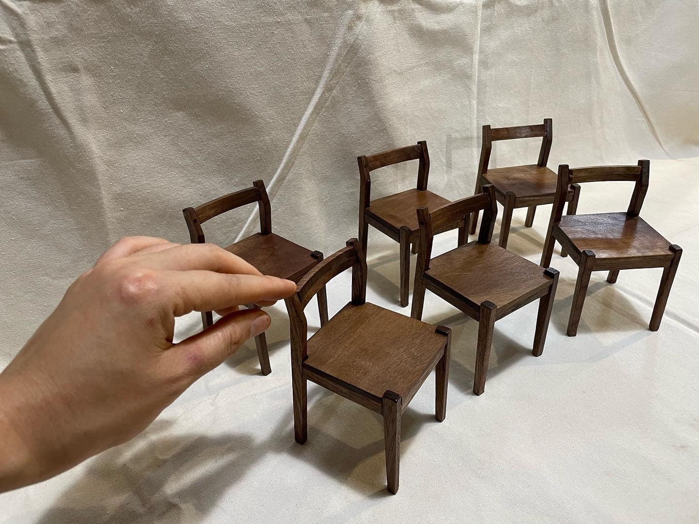 1:6 Scale Custom Dining Chair Miniature Dollhouse Furniture