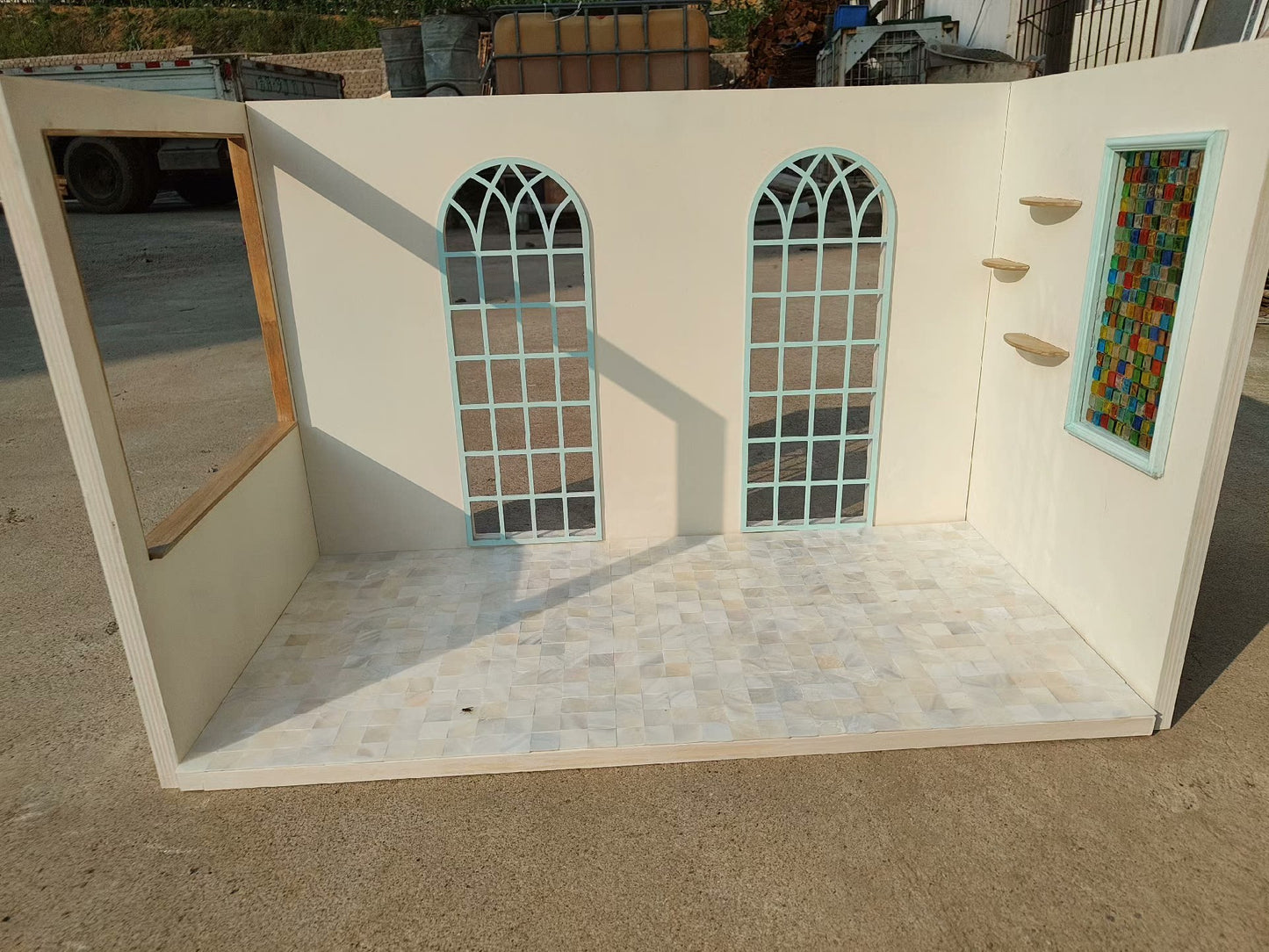 Vitrina de casa de muñecas en miniatura a escala 1:12