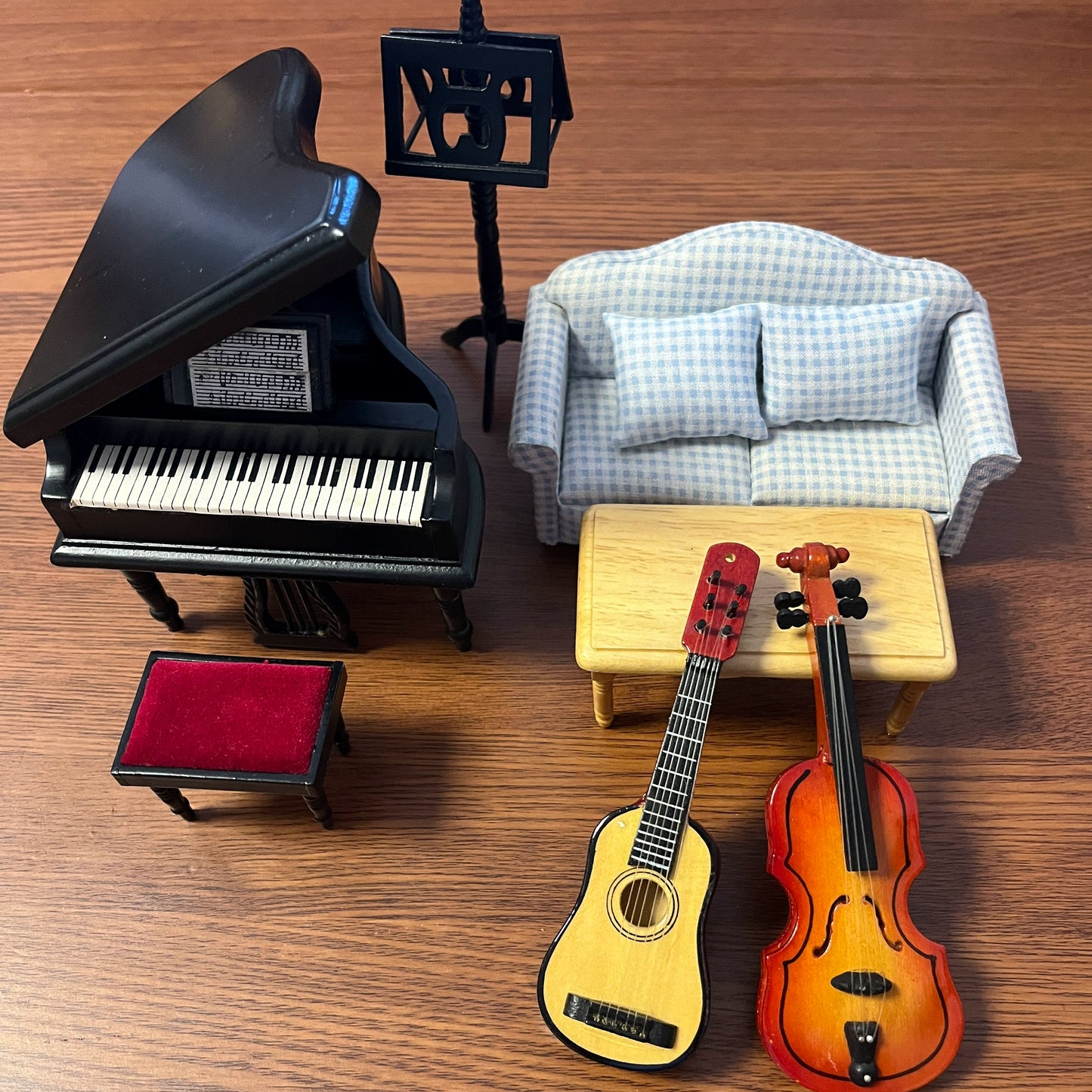 1:12 Scale Miniature Dollhouse Furniture Set For Ob11 Gsc Clay Figure Scene Cotton Fabric Accessories