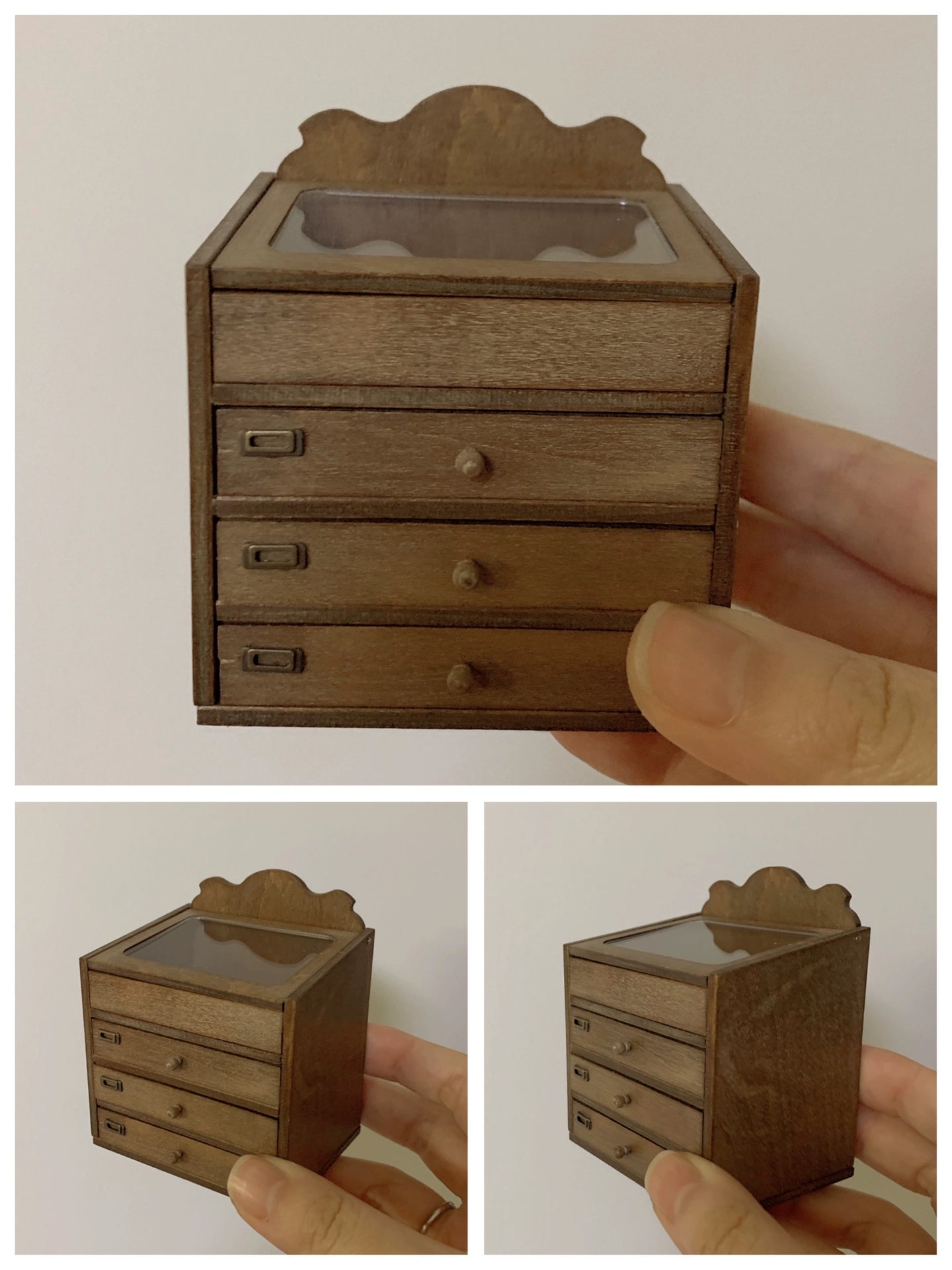 1:6 Scale Wooden Cabinet Wall Hanging Shelf Miniature Dollhouse Furniture For Blythe Doll Retro Kitchen Storage