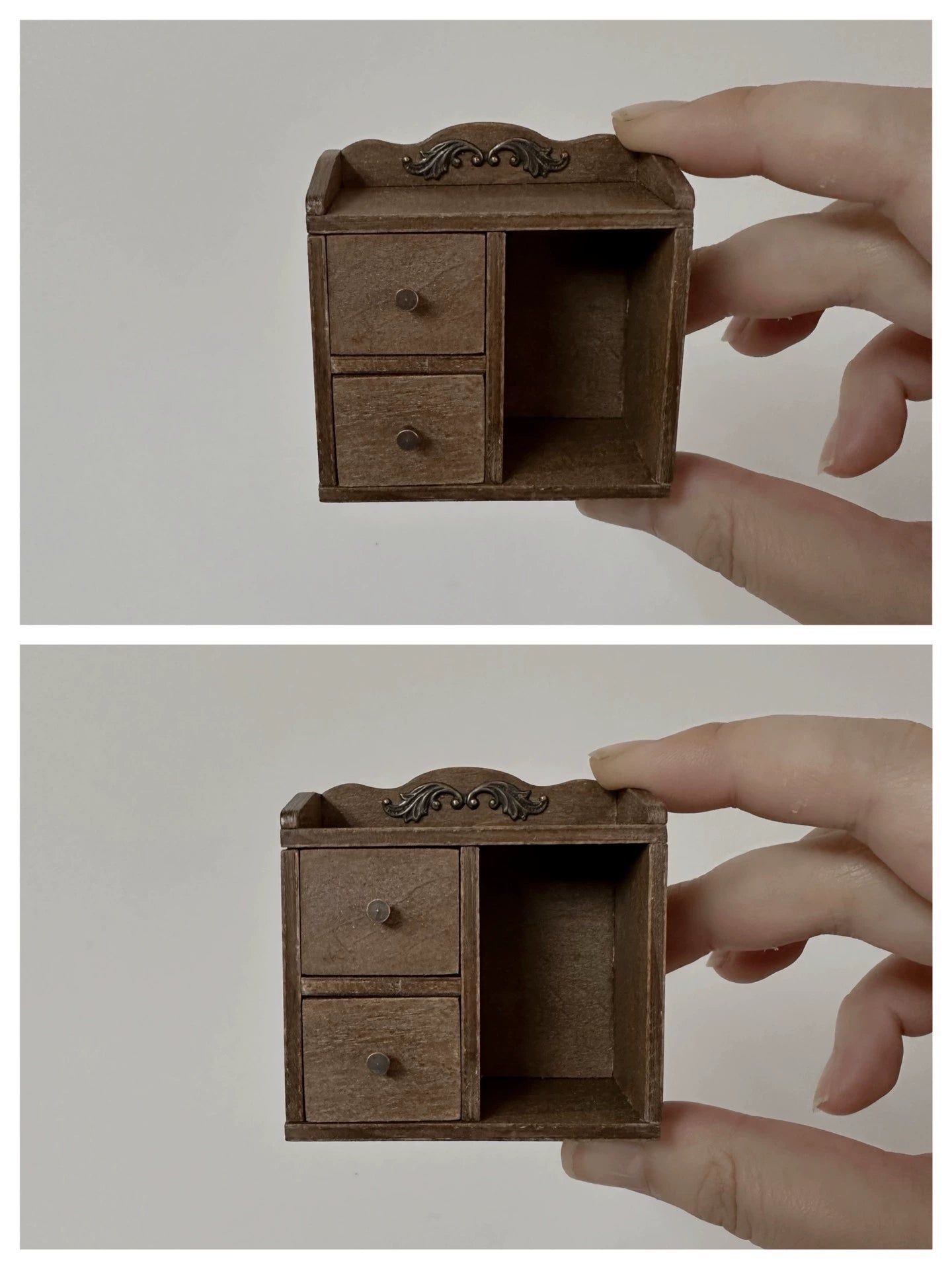 1:6 Scale Miniature Dollhouse Wooden Cabinet Wall Shelf Kitchen Display Miniature Furniture