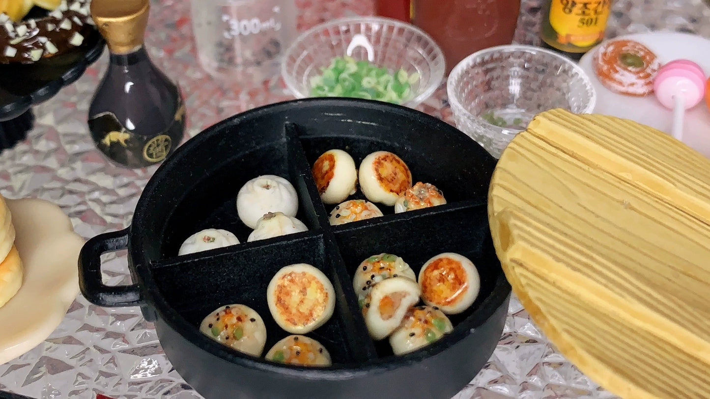 1:12 Scale Miniature Steamed Bun Kitchen Food Miniature Dollhouse Accessory