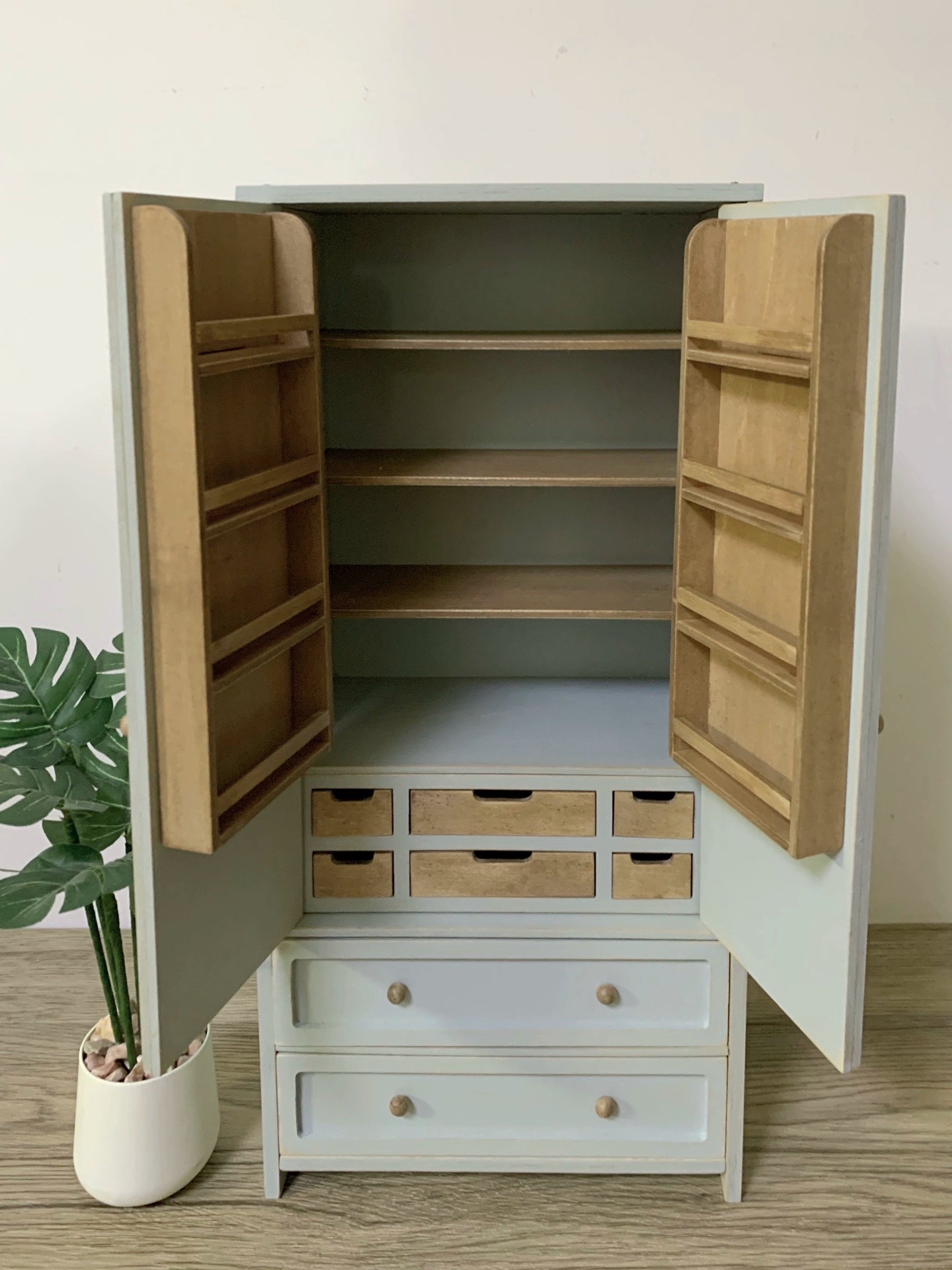 1:6 Scale Miniature Wooden Cabinet Dollhouse Furniture For Blythe Dolls Kitchen Living Room Display