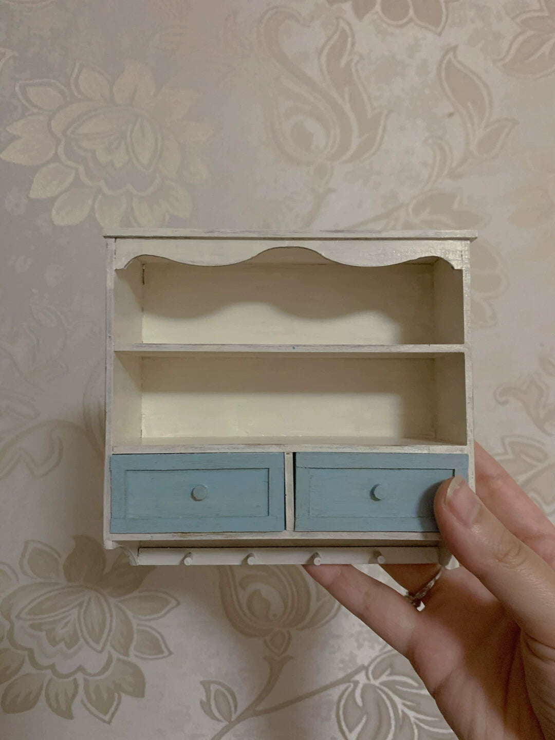 1:6 Scale Miniature Dollhouse Furniture Wall Cabinet Hanging Cupboard Dish Rack Vintage Blythe Doll Accessories