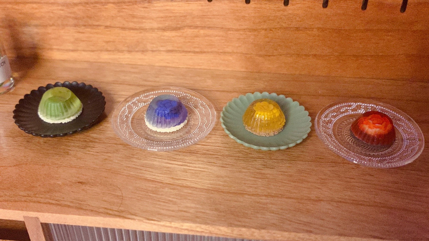 1:12 Scale Miniature Starry Pudding Dollhouse Accessory 4 Colors Optional Display Props For Dolls