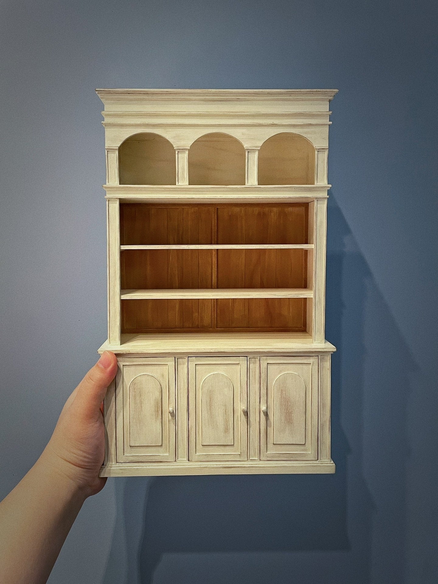 1:12 Scale Vintage Bookshelf Miniature Dollhouse Furniture
