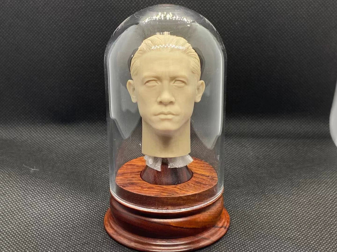 1:6 Scale Action Figure B13 Head Sculpture Display Stand With Quartz Glass Case Custom Miniature