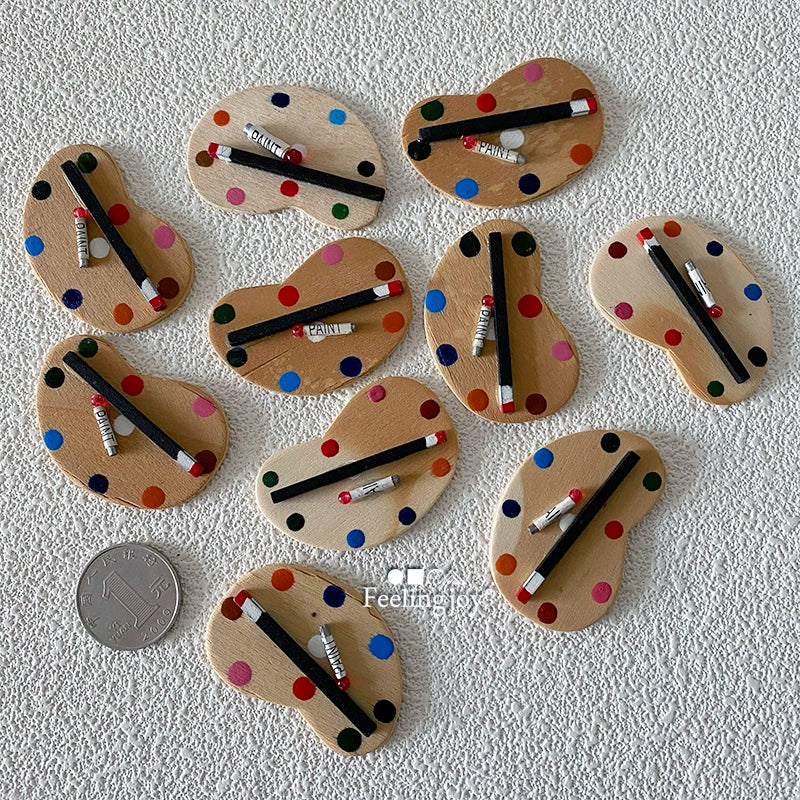 Boîte à outils de peinture miniature à l'échelle 1:6 avec accessoires amovibles pour accessoires de photographie de maison de poupée BJD