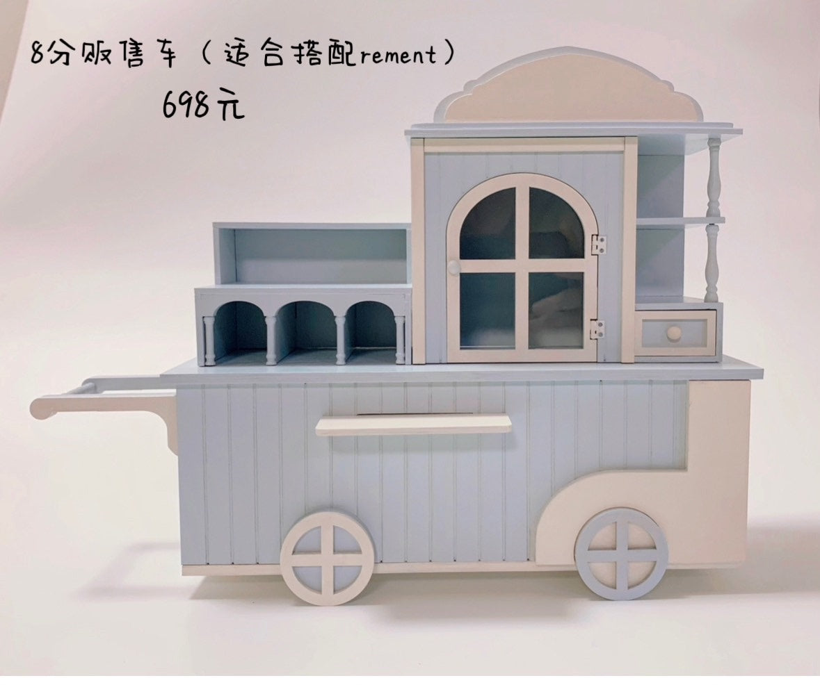 1:12 Scale Miniature Dollhouse Furniture Wooden Cabinet Cake Display Storage Miniature Living Room Decor