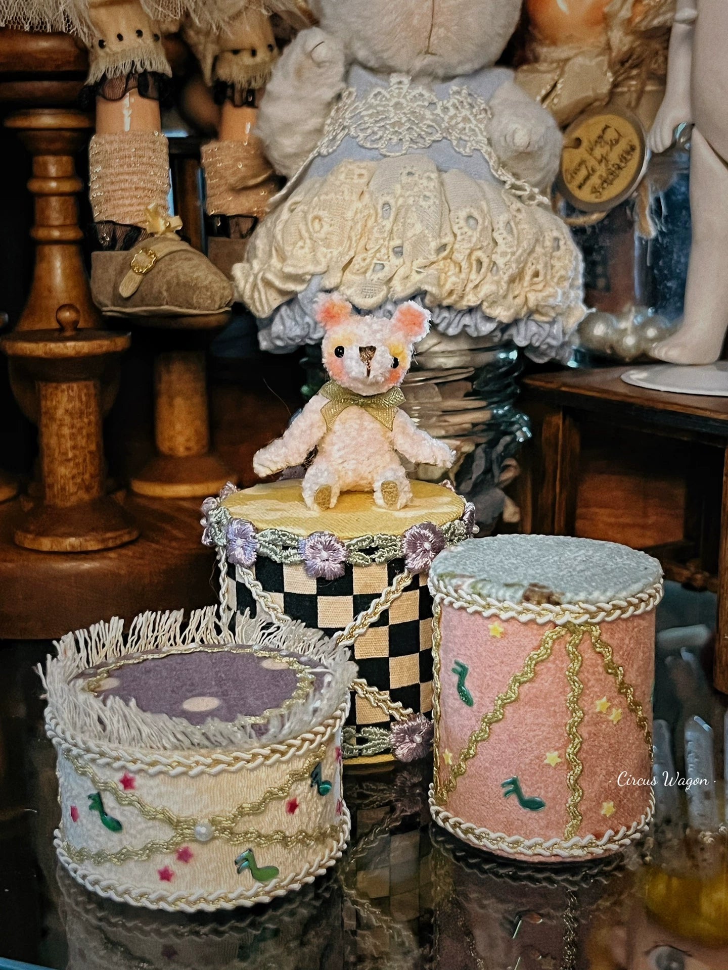1:12 Scale Miniature Circus Stage Display Base Dollhouse Accessory