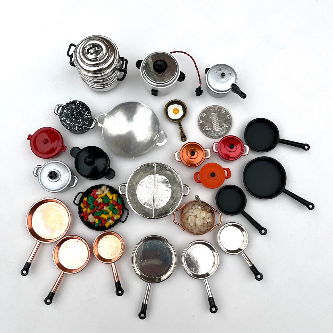 Ensemble d'accessoires de cuisine miniatures pour maison de poupée à l'échelle 1:12, avec accessoires de supermarché et ustensiles de cuisine