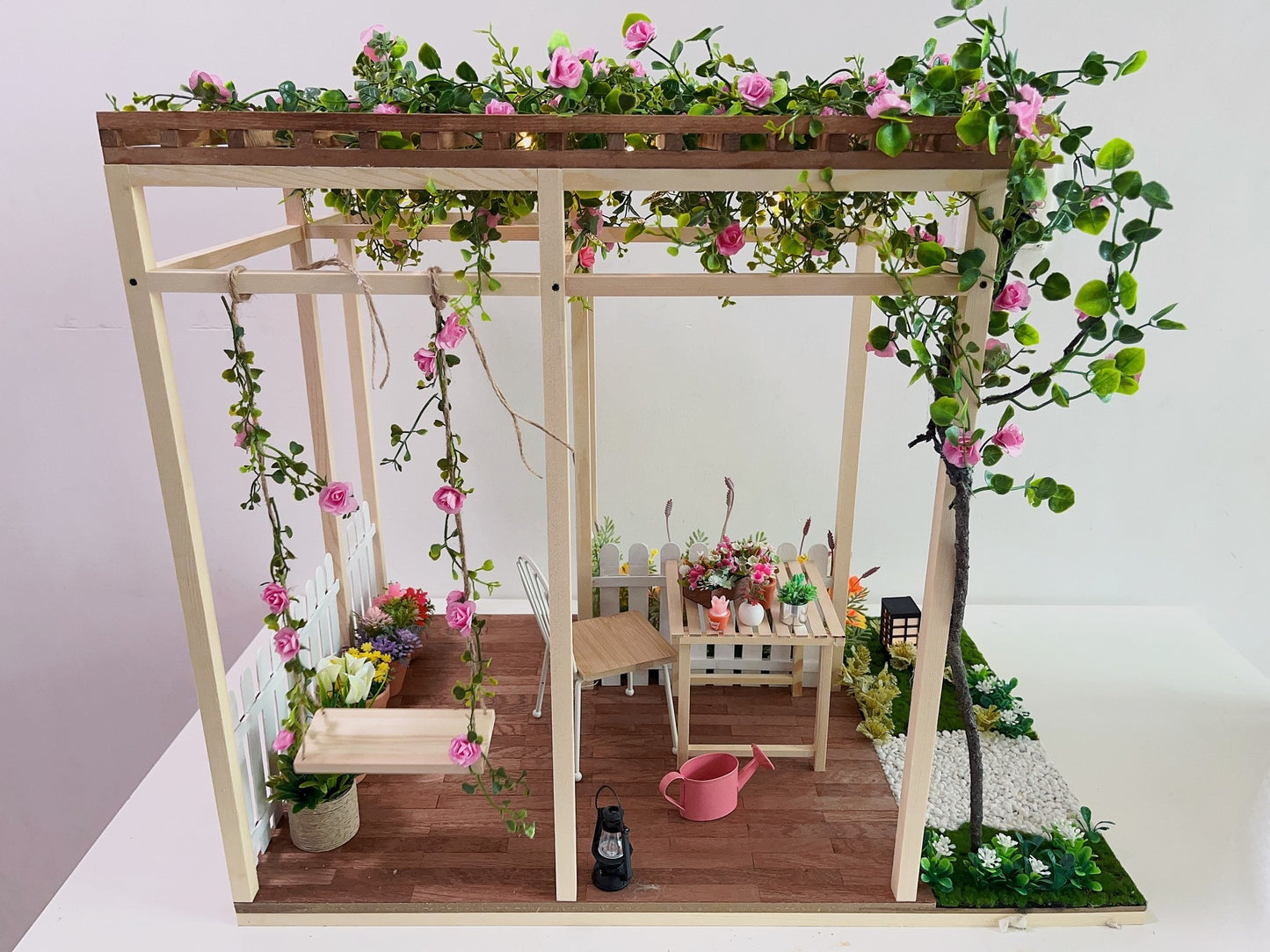 1:6 Scale Miniature Dollhouse Scene With Furniture For Display And Play