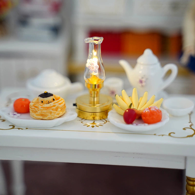 1:12 Scale Miniature Dollhouse Lighting Collection For Ob11 Gsc 10cm Plush Doll Blind Box Bjd Props Magnetic Miniature Furniture