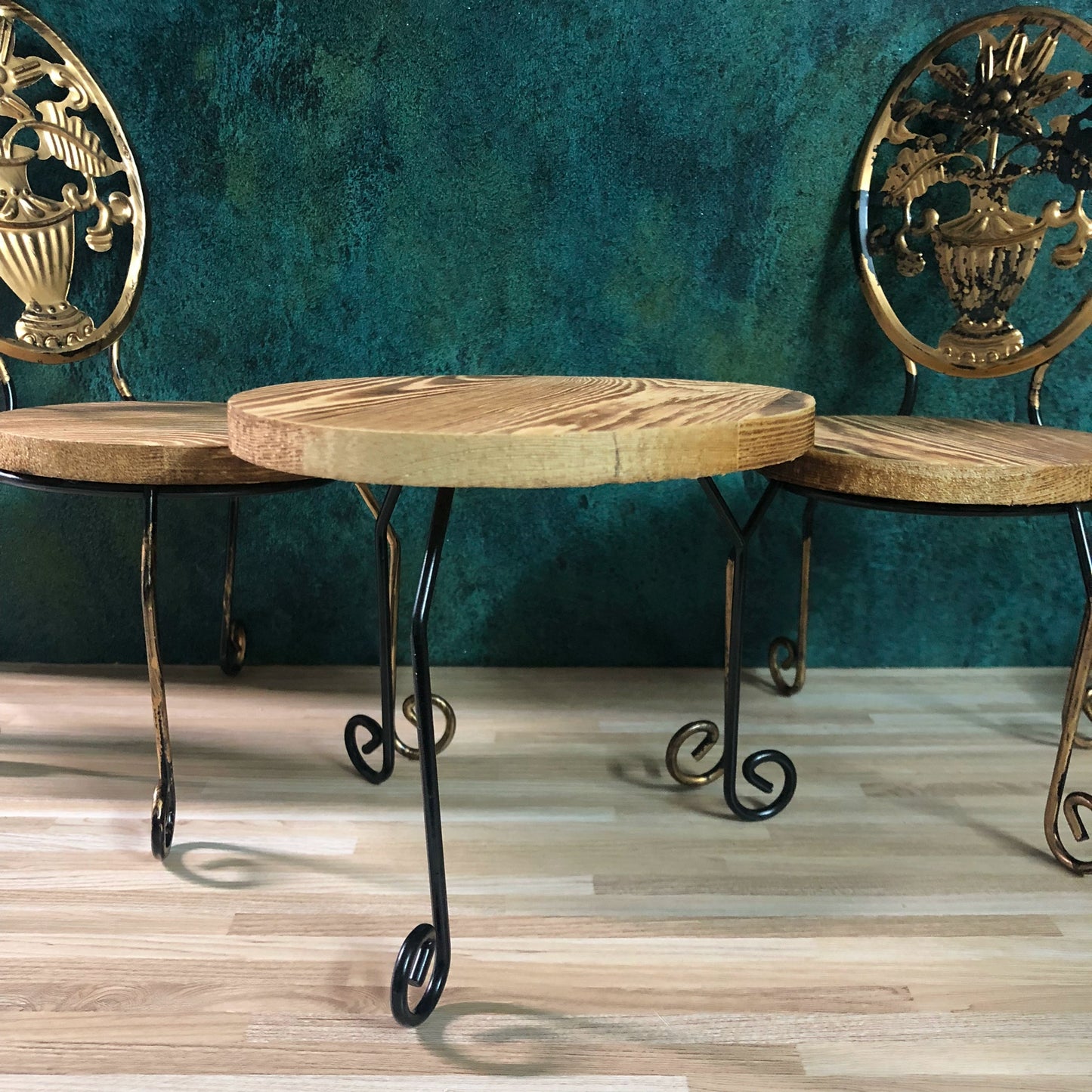 1:6 Scale Miniature Dining Table And Chairs Set For Dollhouse